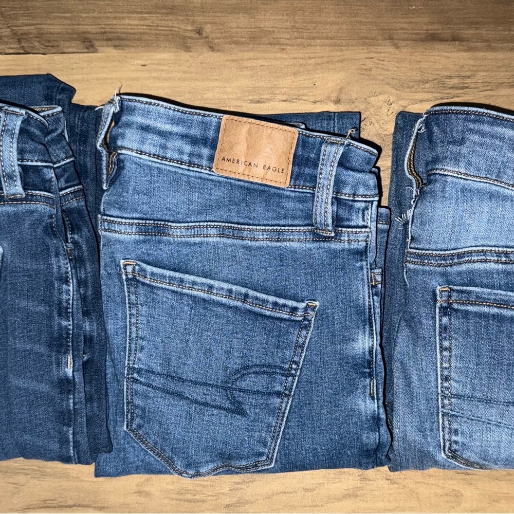 American Eagle Size 0 Women’s Jeans Super High Rise Jegging - Lot of 3